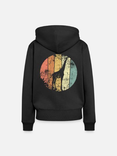 Giraffe retro - Women’s Premium Organic Hoodie - black