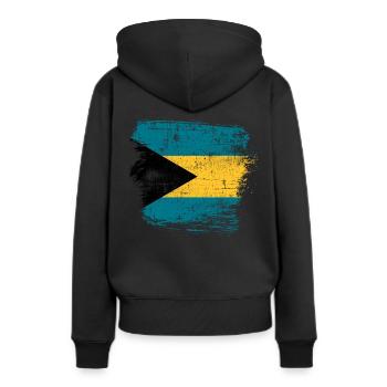 Bahamas - Sweat à capuche Premium bio Femme - noir - Dos - Julia (174cm)