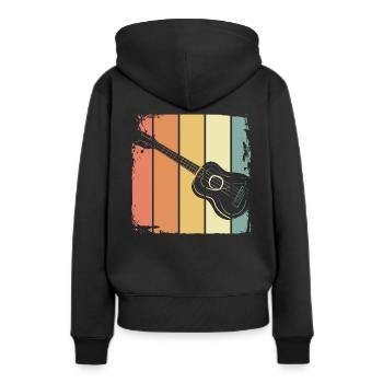 Ukulele - Sweat à capuche Premium bio Femme - noir - Dos - Julia (174cm)