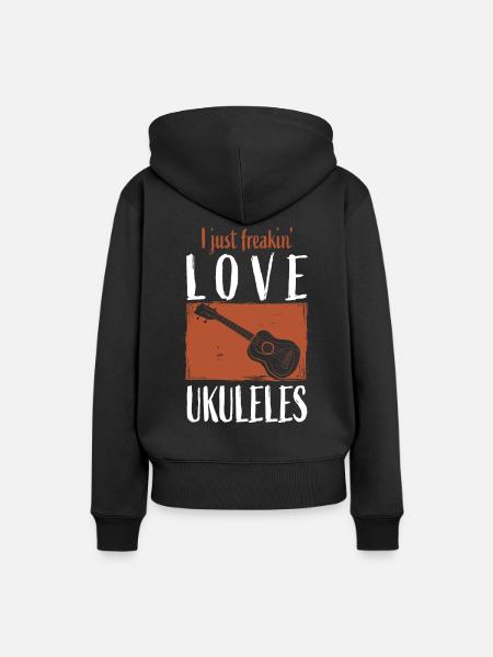 Ukulele - Frauen Premium Bio Hoodie - Schwarz