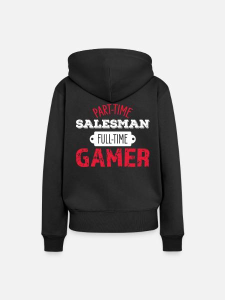 Verkäufer Gaming - Frauen Premium Bio Hoodie - Schwarz