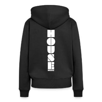 House - Sweat à capuche Premium bio Femme - noir - Dos - Julia (174cm)