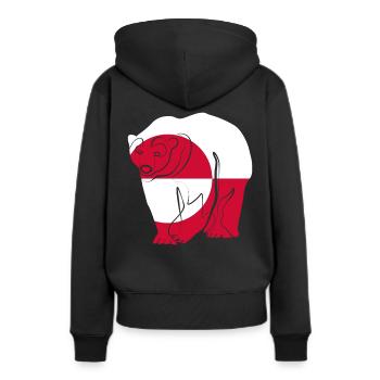 Groenland - Sweat à capuche Premium bio Femme - noir - Dos - Julia (174cm)