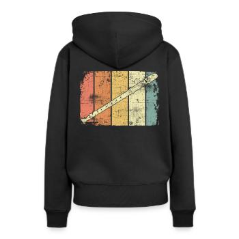 Flute - Women’s Premium Organic Hoodie - black - Back - Julia (174cm)