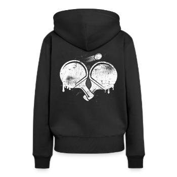 Ping-pong - Sweat à capuche Premium bio Femme - noir - Dos - Julia (174cm)