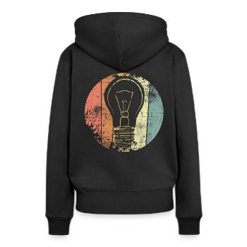 Ampoule - Sweat à capuche Premium bio Femme - noir - Dos - Julia (174cm)