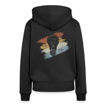 Ampoule - Sweat à capuche Premium bio Femme - noir - Dos - Julia (174cm)