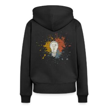 Geek intelligent - Sweat à capuche Premium bio Femme - noir - Dos - Julia (174cm)