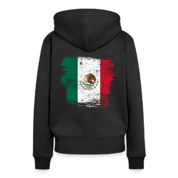 Mexiko - Frauen Premium Bio Hoodie - Schwarz - Hinten - Julia (174cm)