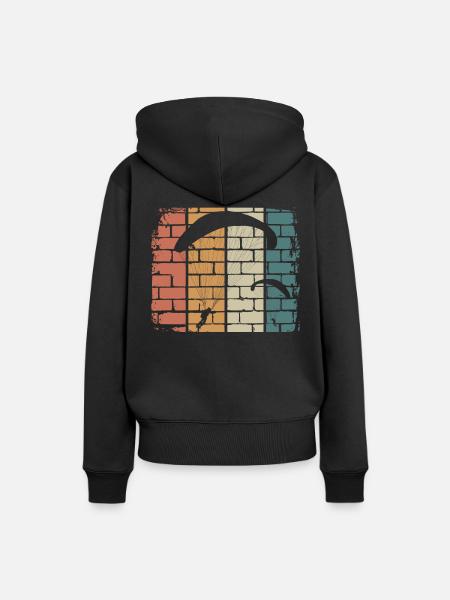 Fallschirm Gleitschirm - Frauen Premium Bio Hoodie - Schwarz