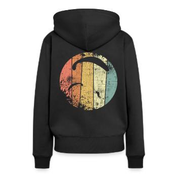 Paragliding - Frauen Premium Bio Hoodie - Schwarz - Hinten - Julia (174cm)