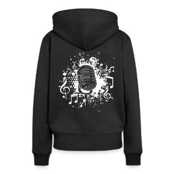 Chanter des chanteurs - Sweat à capuche Premium bio Femme - noir - Dos - Julia (174cm)