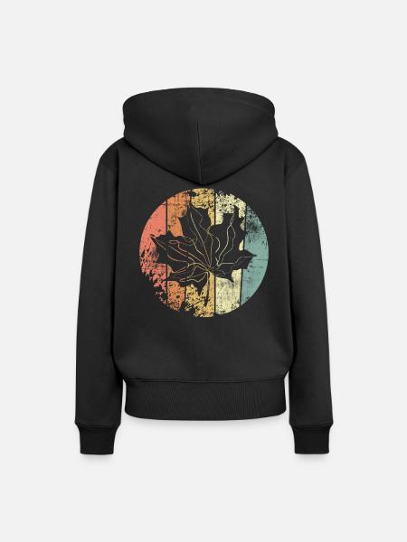 Herbst - Frauen Premium Bio Hoodie - Schwarz