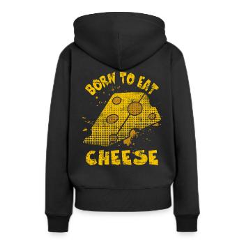 Fromage - Sweat à capuche Premium bio Femme - noir - Dos - Julia (174cm)