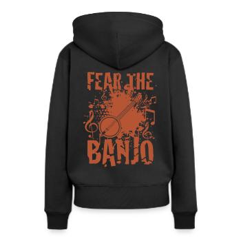 Banjo - Sweat à capuche Premium bio Femme - noir - Dos - Julia (174cm)