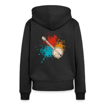 Banjo - Sweat à capuche Premium bio Femme - noir - Dos - Julia (174cm)