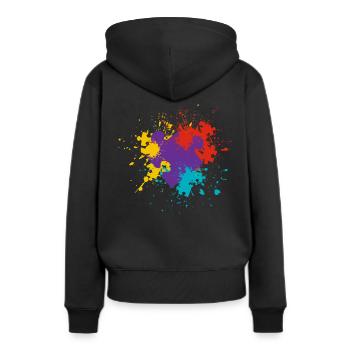 Puzzle - Sweat à capuche Premium bio Femme - noir - Dos - Julia (174cm)