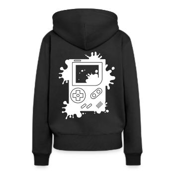 Console de jeu - Sweat à capuche Premium bio Femme - noir - Dos - Julia (174cm)