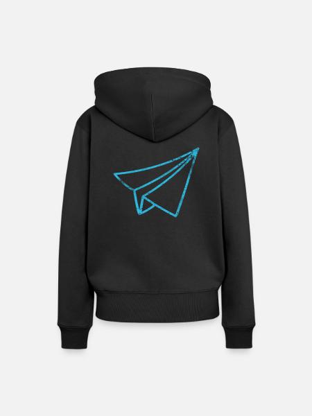 Flieger - Frauen Premium Bio Hoodie - Schwarz