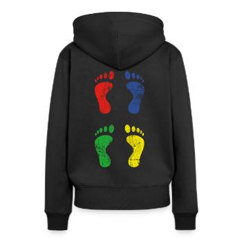 Pieds - Sweat à capuche Premium bio Femme - noir - Dos - Julia (174cm)