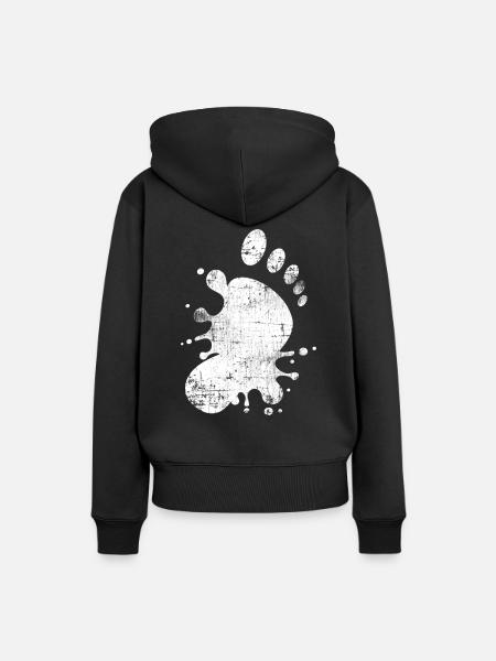 Fuß - Frauen Premium Bio Hoodie - Schwarz