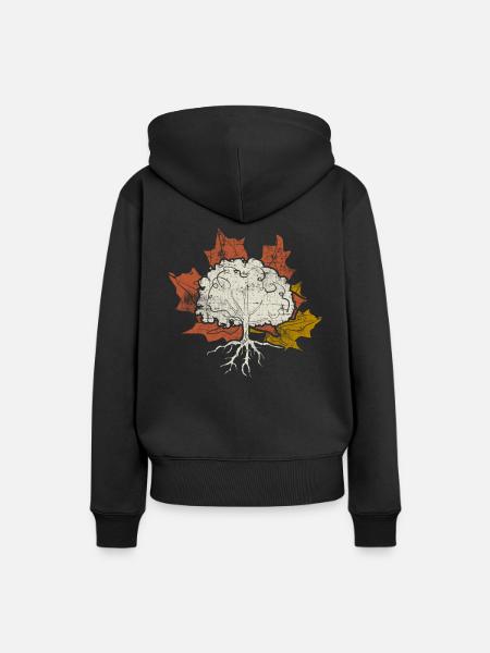 Baum - Frauen Premium Bio Hoodie - Schwarz