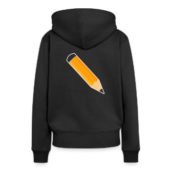 Stylo - Sweat à capuche Premium bio Femme - noir - Dos - Julia (174cm)