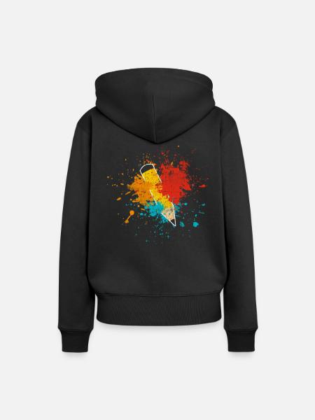 Schule - Frauen Premium Bio Hoodie - Schwarz