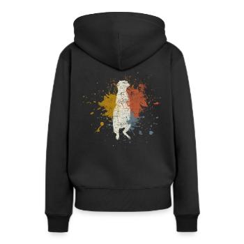 suricates - Sweat à capuche Premium bio Femme - noir - Dos - Julia (174cm)