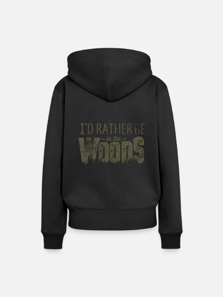 Outdoor - Frauen Premium Bio Hoodie - Schwarz