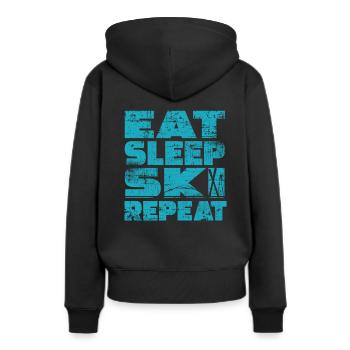 ski - Women’s Premium Organic Hoodie - black - Back - Julia (174cm)