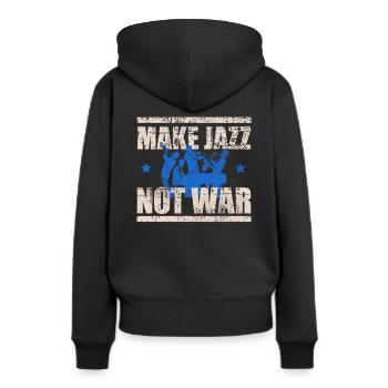 jazz - Sweat à capuche Premium bio Femme - noir - Dos - Julia (174cm)