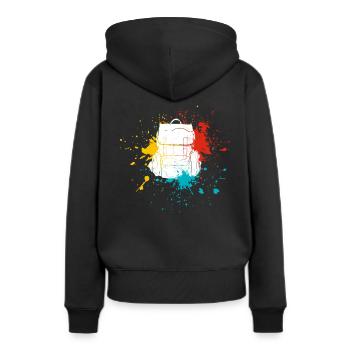 Sac à dos - Sweat à capuche Premium bio Femme - noir - Dos - Julia (174cm)