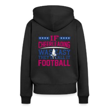 Cheerleader - Frauen Premium Bio Hoodie - Schwarz - Hinten - Julia (174cm)