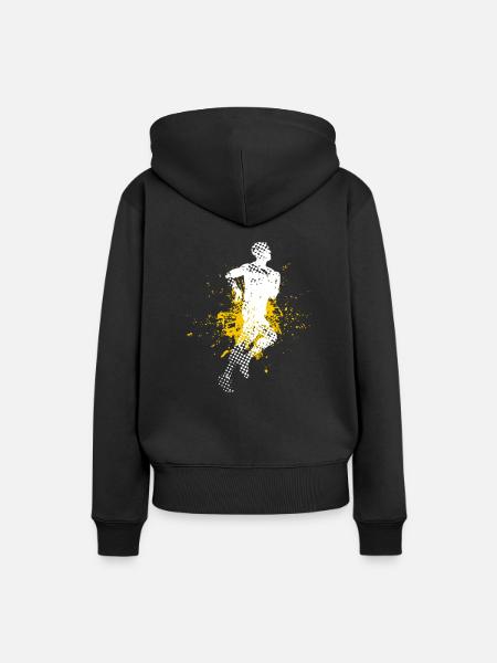 Läufer - Frauen Premium Bio Hoodie - Schwarz