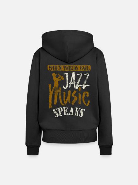 Jazz - Frauen Premium Bio Hoodie - Schwarz