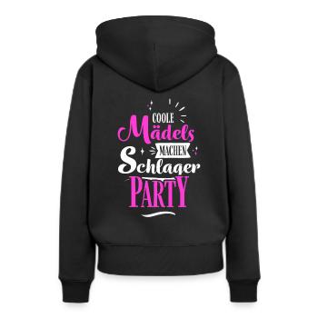 Filles Schlager - Sweat à capuche Premium bio Femme - noir - Dos - Julia (174cm)
