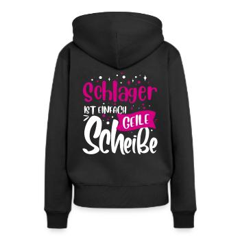 Concert Schlager - Sweat à capuche Premium bio Femme - noir - Dos - Julia (174cm)
