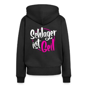 Musique Schlager - Sweat à capuche Premium bio Femme - noir - Dos - Julia (174cm)