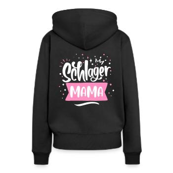 Schlager Mama - Sweat à capuche Premium bio Femme - noir - Dos - Julia (174cm)