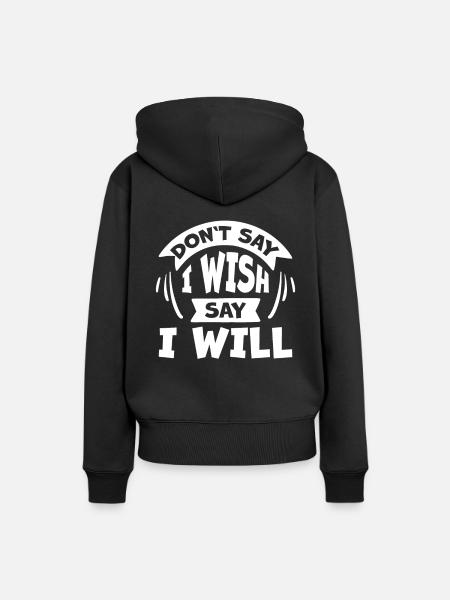 Selbstbewusstsein Motivation - Frauen Premium Bio Hoodie - Schwarz