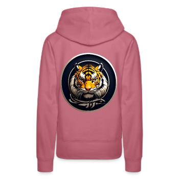 Tiger - Women’s Premium Organic Hoodie - mauve - Back - Isabella (175cm)