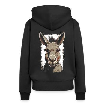 Âne âne mulet mulet mulet - Sweat à capuche Premium bio Femme - noir - Dos - Julia (174cm)