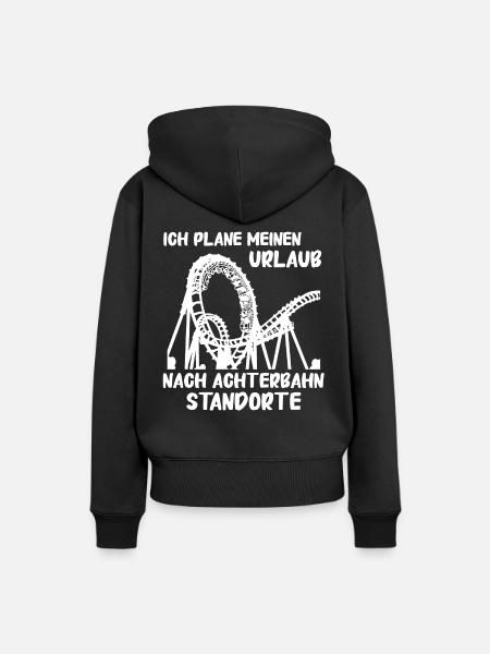 Achterbahn Freizeitpark Roller Coaster - Frauen Premium Bio Hoodie - Schwarz