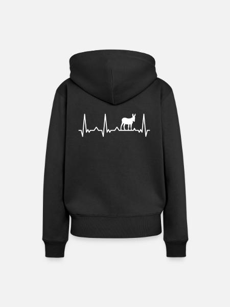 Esel Eselchen Maultier Muli - Frauen Premium Bio Hoodie - Schwarz