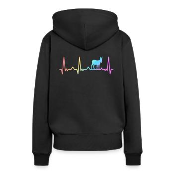 Âne âne mulet mulet mulet - Sweat à capuche Premium bio Femme - noir - Dos - Julia (174cm)