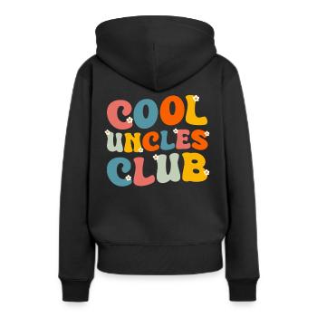 Oncle Fmilie Grand-oncle Oncle - Sweat à capuche Premium bio Femme - noir - Dos - Julia (174cm)