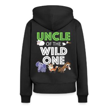 Oncle Fmilie Grand-oncle Oncle - Sweat à capuche Premium bio Femme - noir - Dos - Julia (174cm)