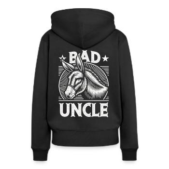 Oncle Fmilie Grand-oncle Oncle - Sweat à capuche Premium bio Femme - noir - Dos - Julia (174cm)