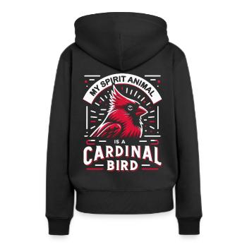Cardinal Rouge Cardinal Oiseau Rouge Cardinal - Sweat à capuche Premium bio Femme - noir - Dos - Julia (174cm)